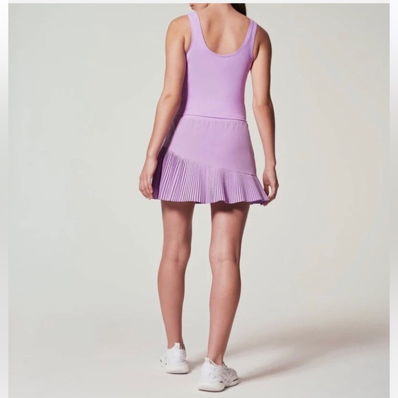 Spanx Purple S Get Moving Pleated Peplum Hem Elastic Waist Mini Womens Skort - Picture 1 of 8